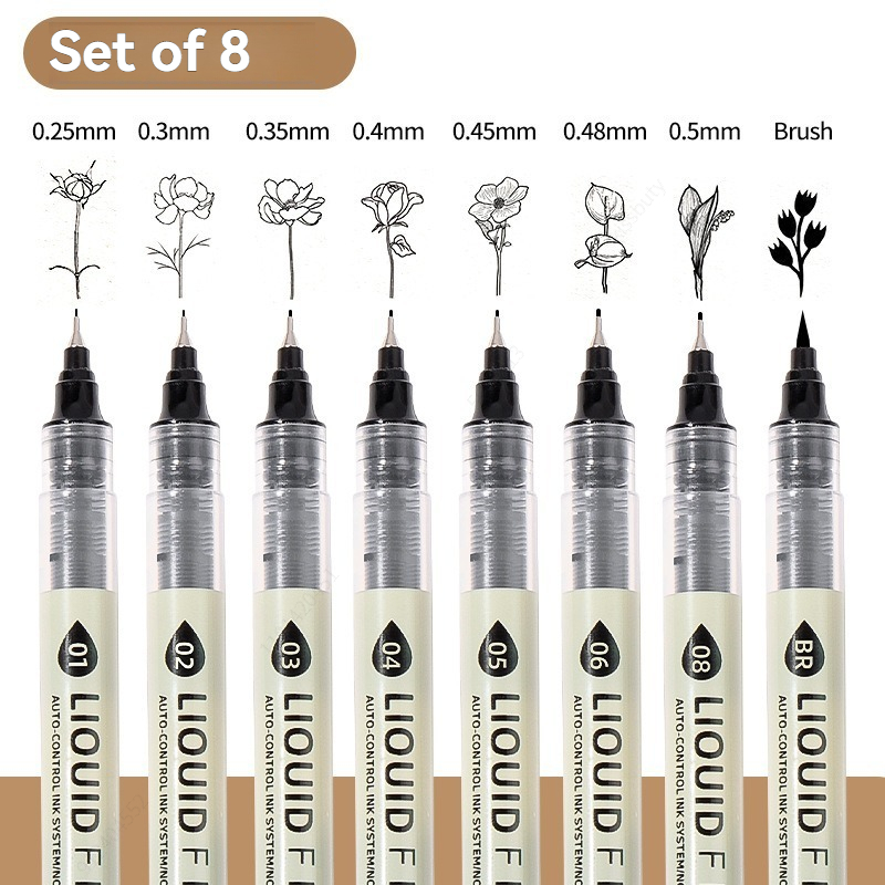 Correction Pen Fine - 12 Tibs Black Pen Fine Line