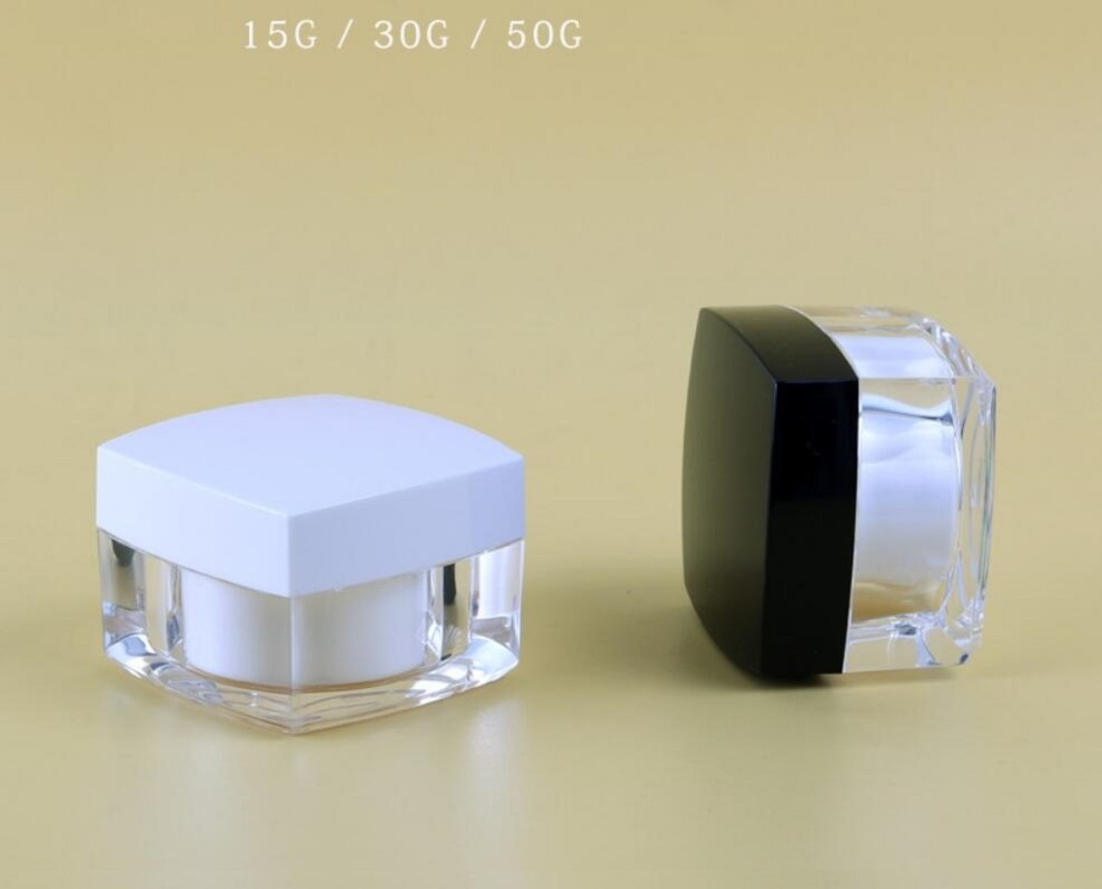 Gel Refill Pack - 15g white square shape acrylic jar