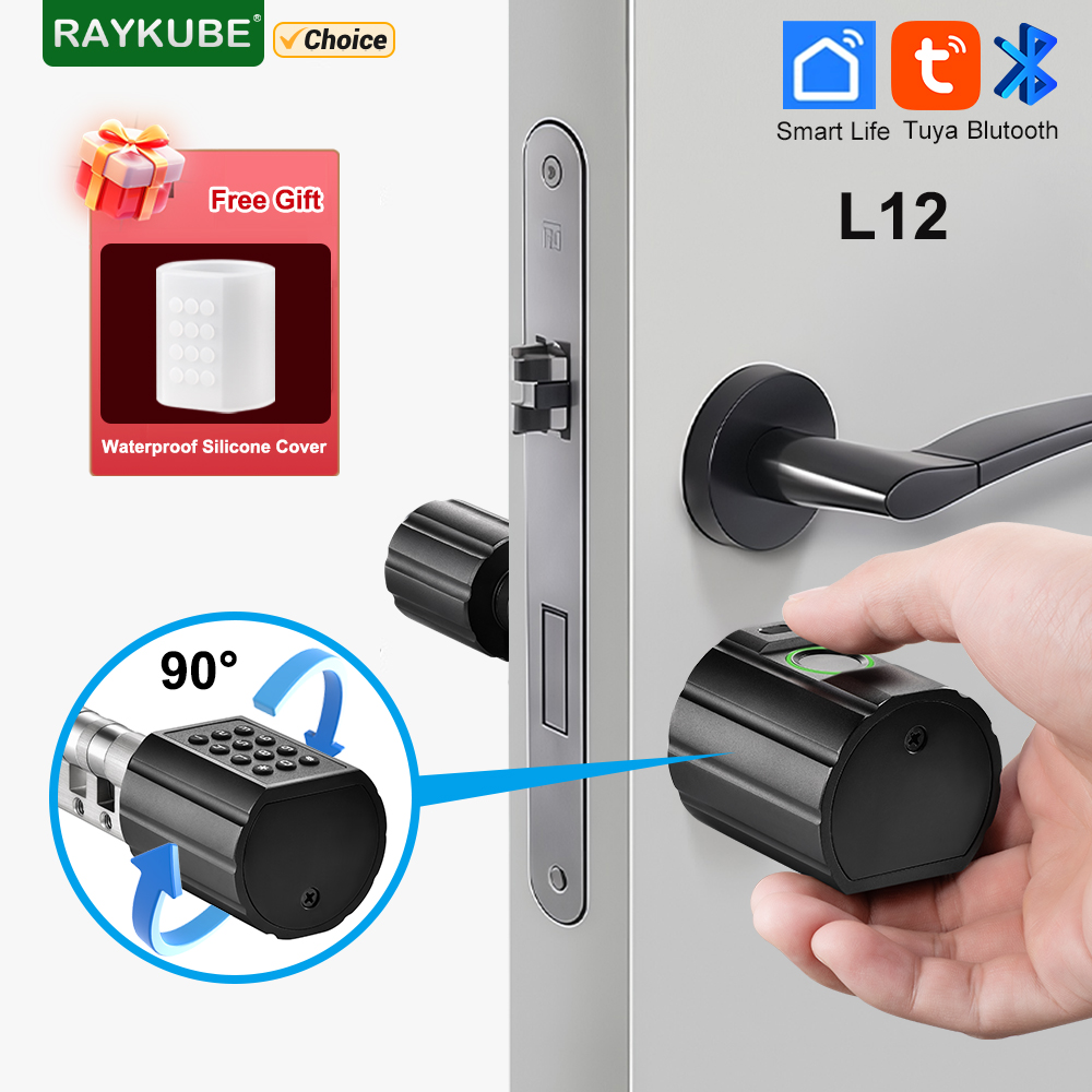 Letter Opener Brass - RAYKUBE L12 Tuya BLE Fingerprint Cylinder
