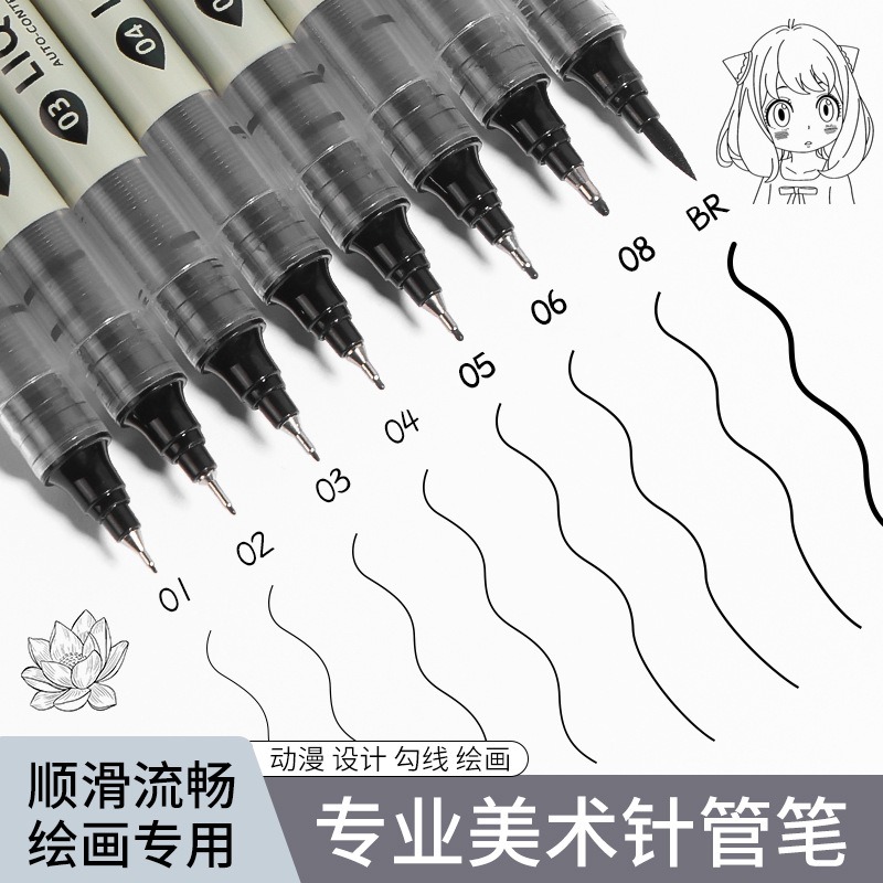 12 Tibs Black Pen Fine Line Sk - đánh giá và giá Correction Pen Fine