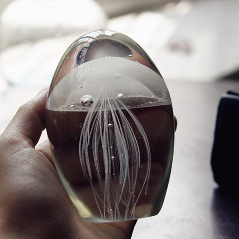 Miniature 3D Jellyfish Crystal - đánh giá và giá Paper Weight Crystal