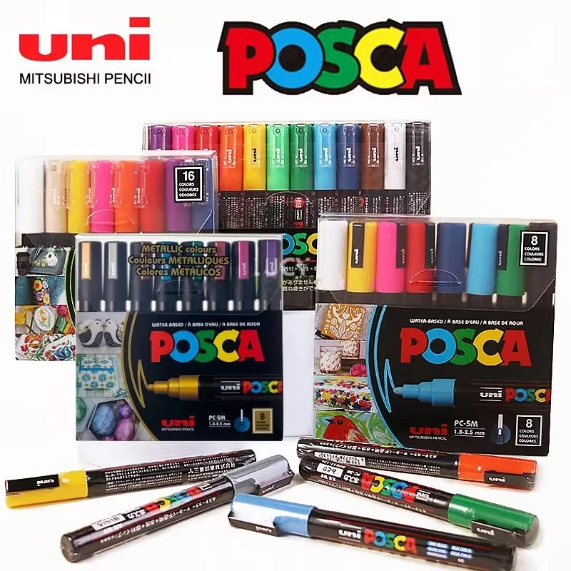Uni Posca Art Marker Set 7/8/1 - đánh giá và giá Correction Pen Fine