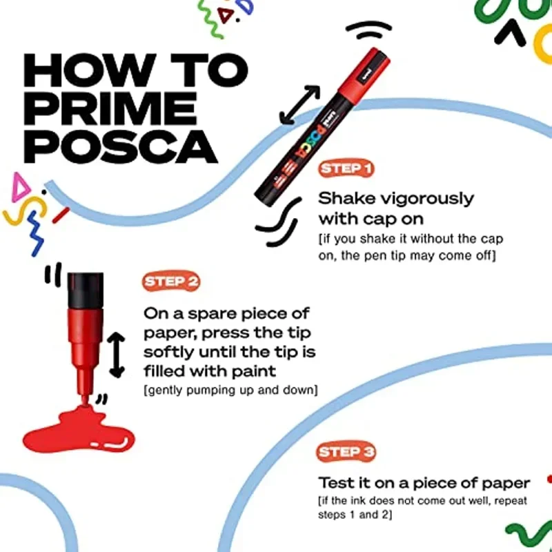 Uni Posca Art Marker Set 7/8/1 - đánh giá và giá Correction Pen Fine