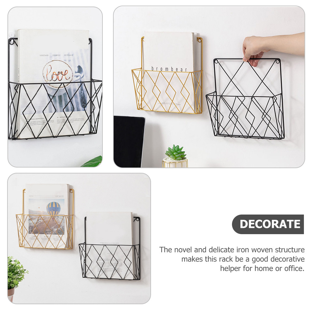 2Pcs Premium Metal Wall File O - đánh giá và giá Magazine Holder Rack