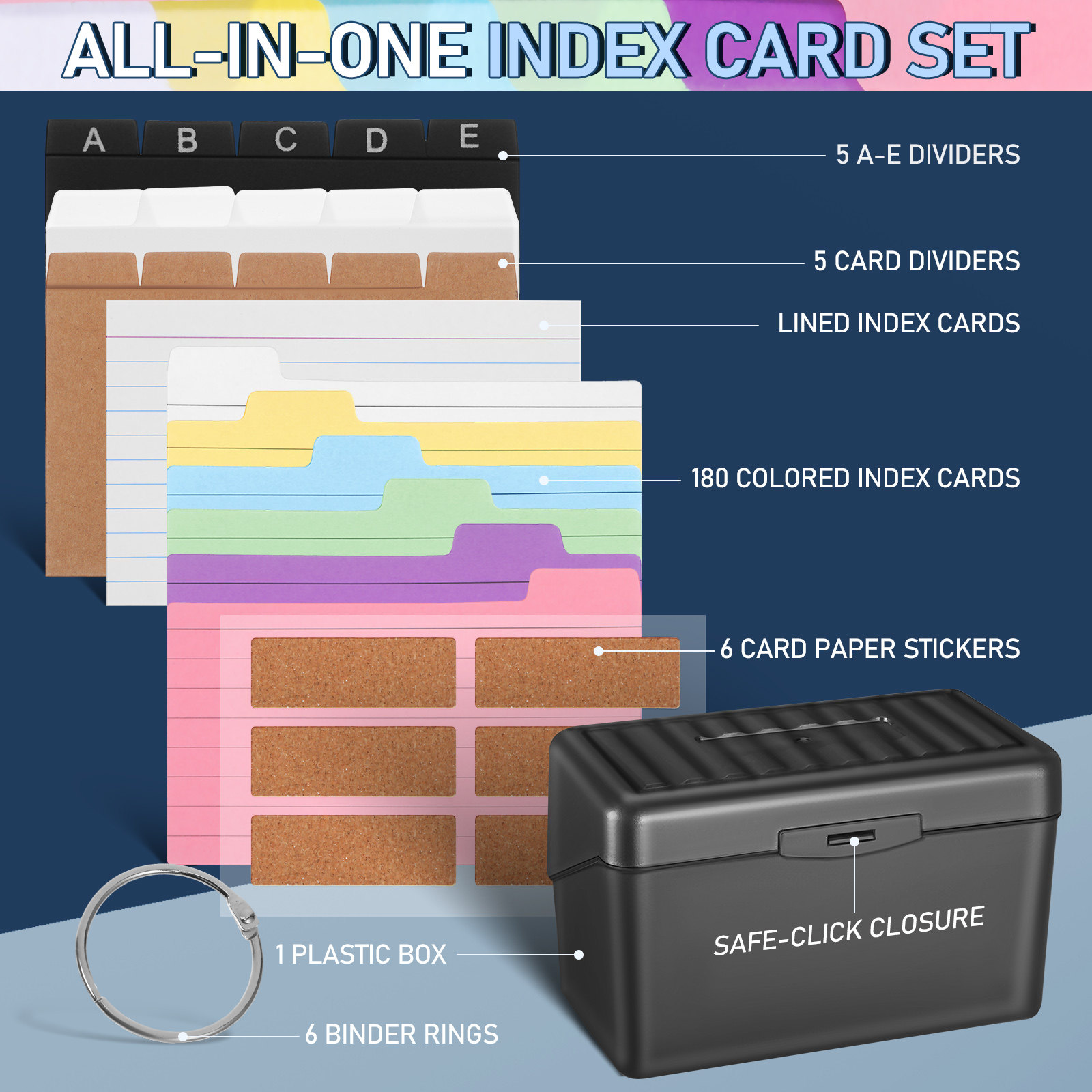 1Set Desktop Card Organizer Bo - đánh giá và giá Card Index Box