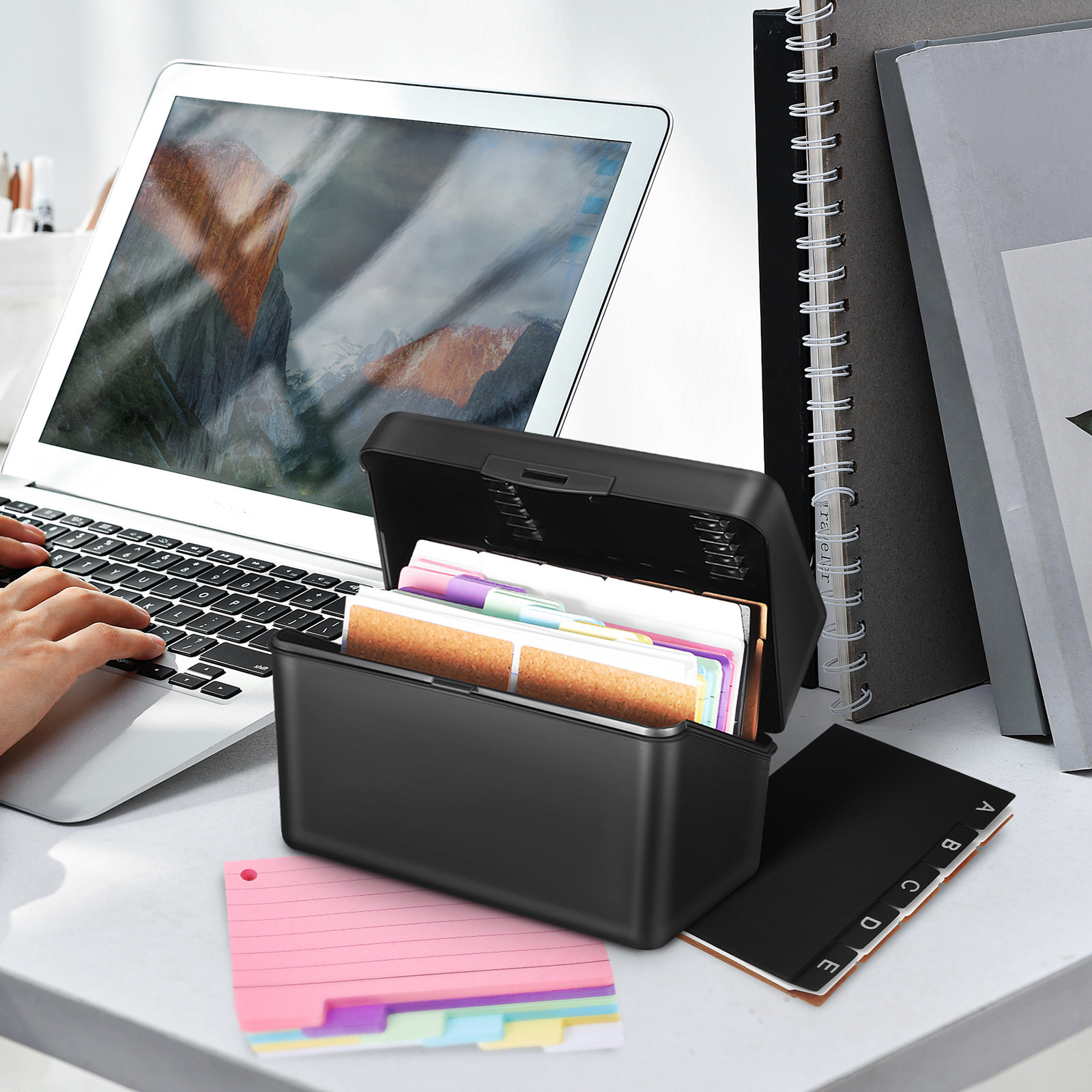 1Set Desktop Card Organizer Bo - đánh giá và giá Card Index Box