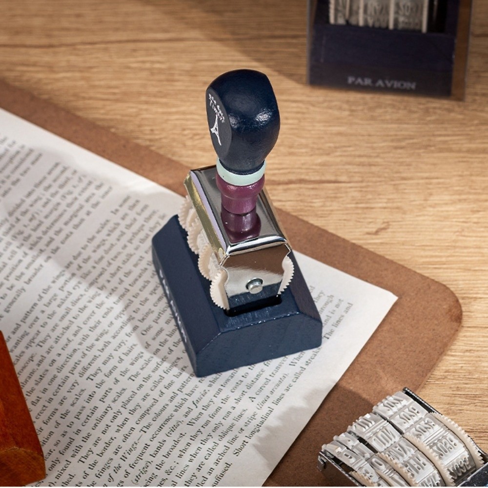 Retro Wooden Roller Date Seal  - đánh giá và giá Rubber Date Stamp