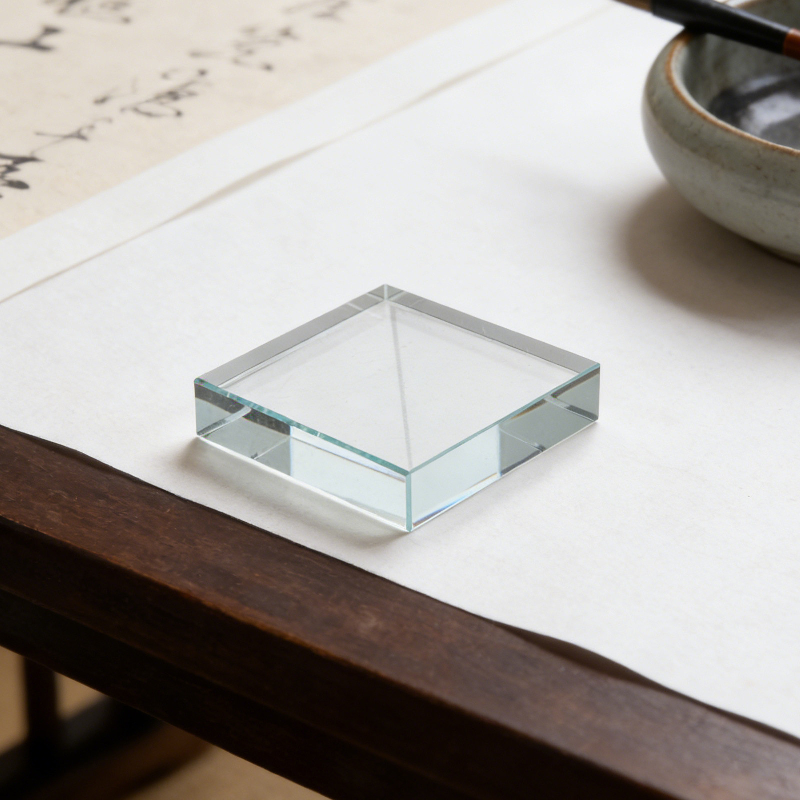 Transparent Rectangle Glass Pa - đánh giá và giá Paper Weight Crystal