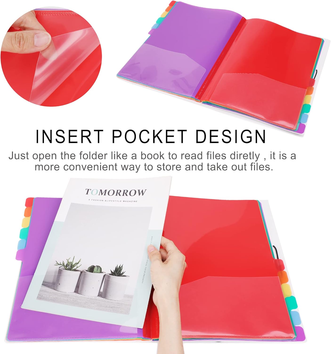A4 Size Rainbow Tab Expanding  - đánh giá và giá Tab Divider A4